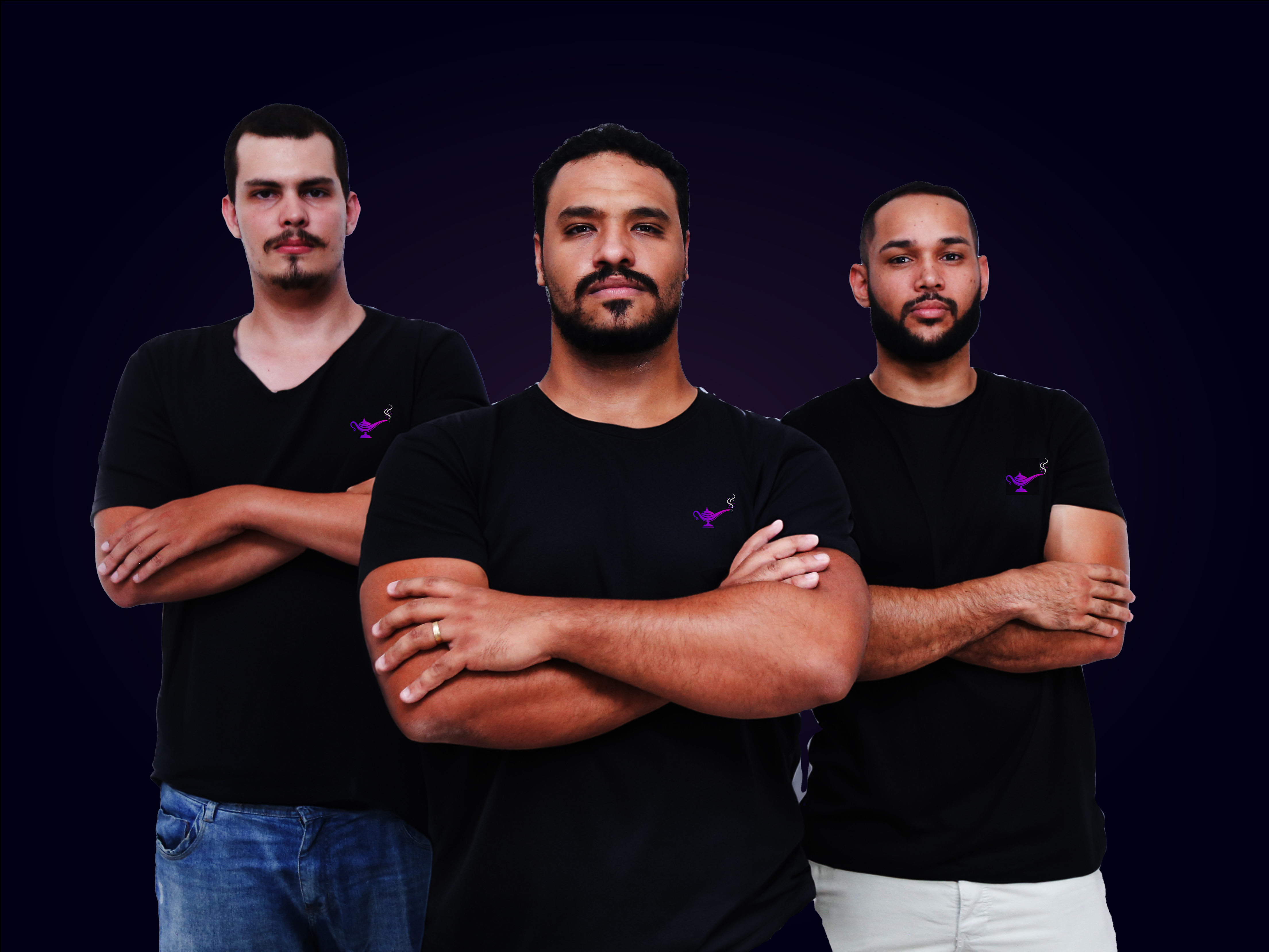 Foto da equipe da empresa: Fábio, Rafael e Pablo